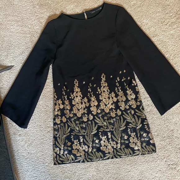 Zara SIZE XS Beaded Mini Dress - Picture 2 of 4